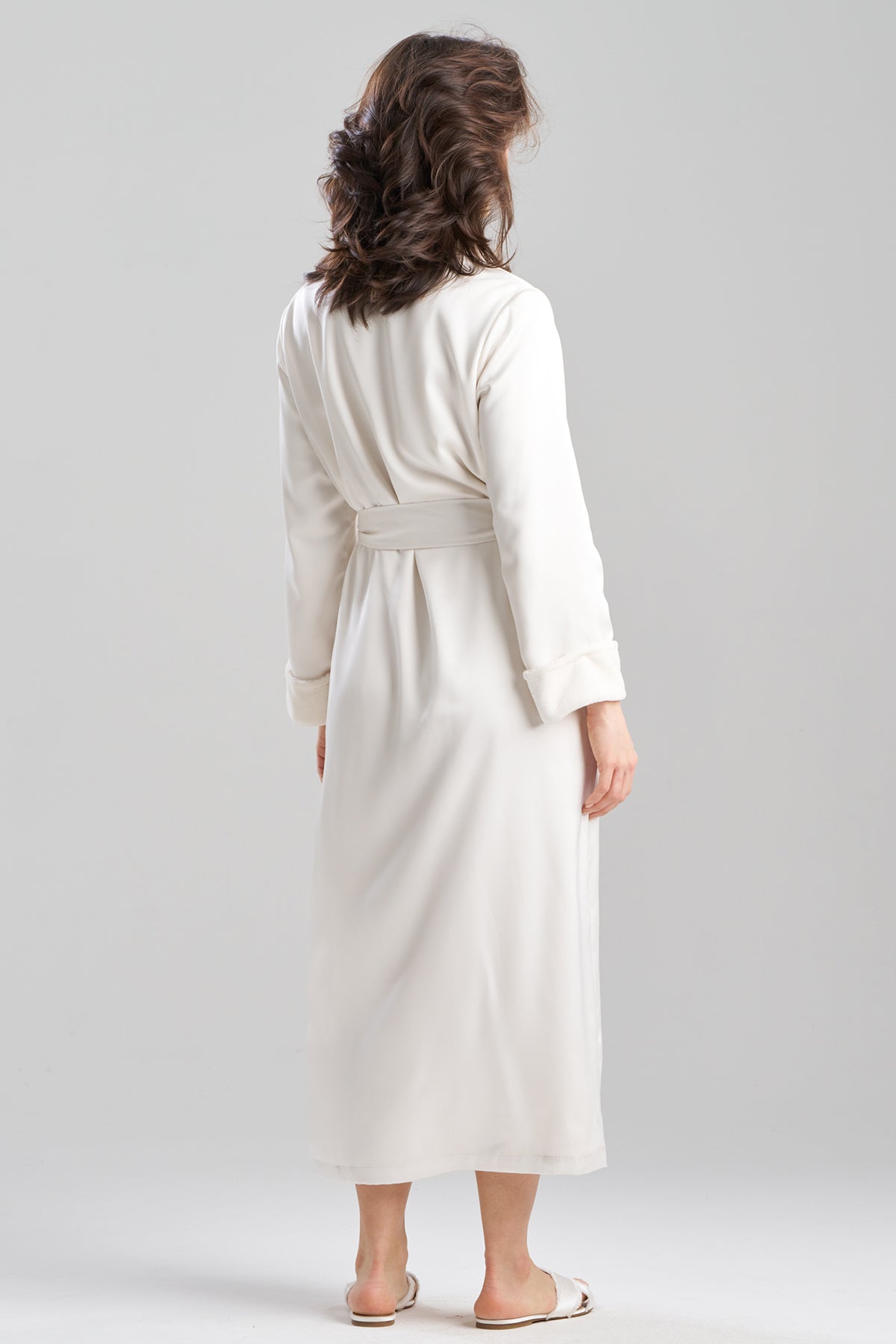 Satin Plush Robe Warm White