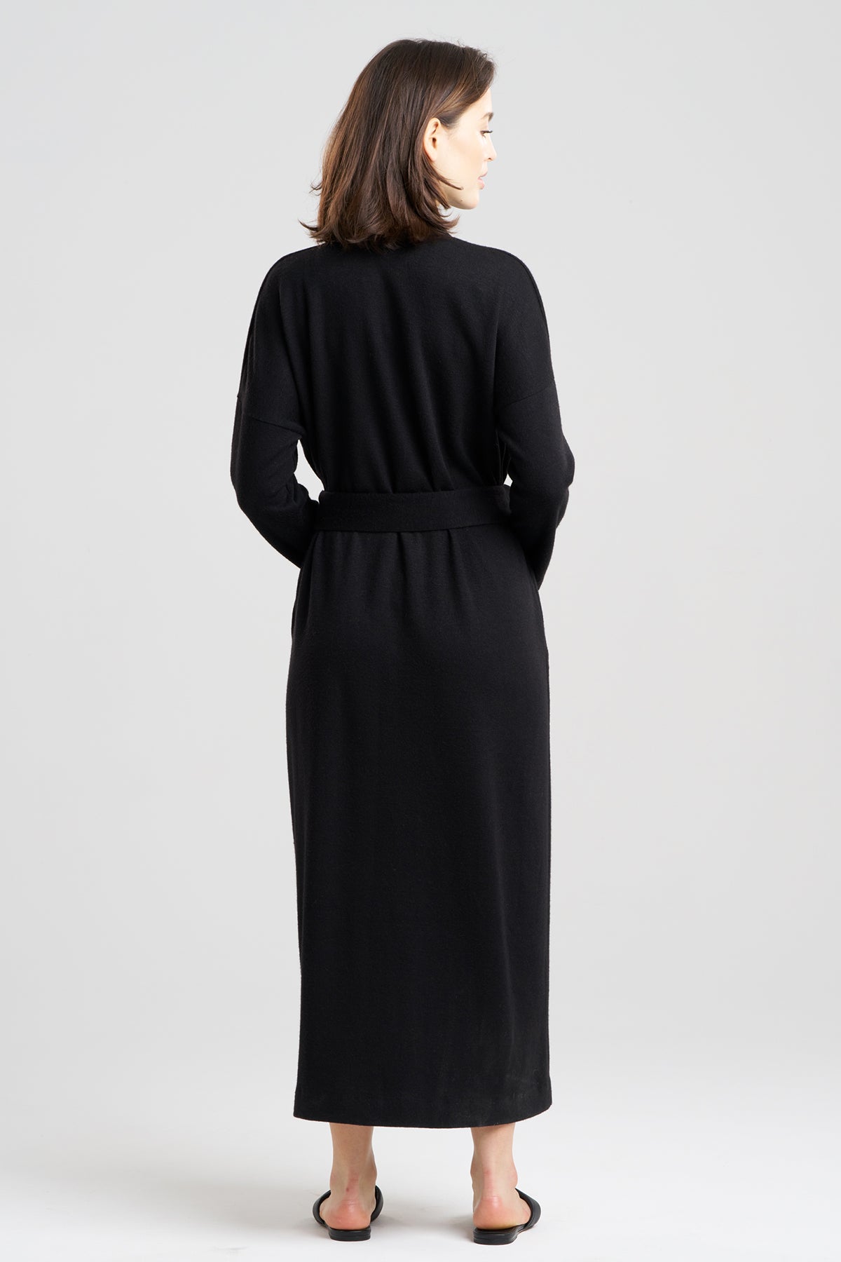 Himalaya Sweater Knit Robe Black