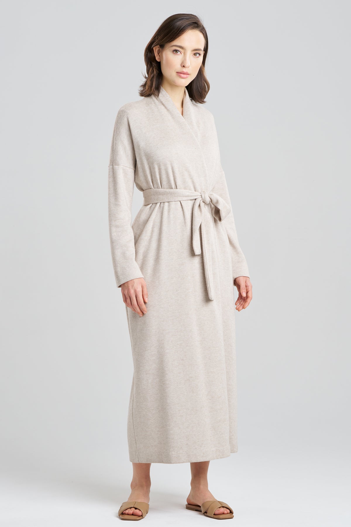 Himalaya Sweater Knit Robe Cashmere