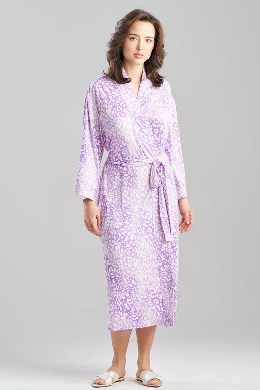 Misty Leopard Cozy Knit Robe Misty Leopard Purple