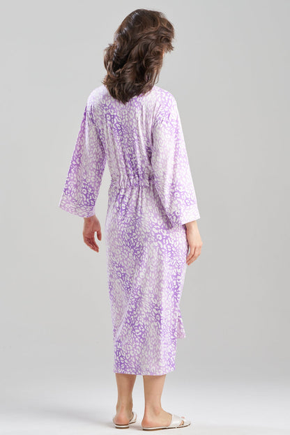 Misty Leopard Cozy Knit Robe Misty Leopard Purple