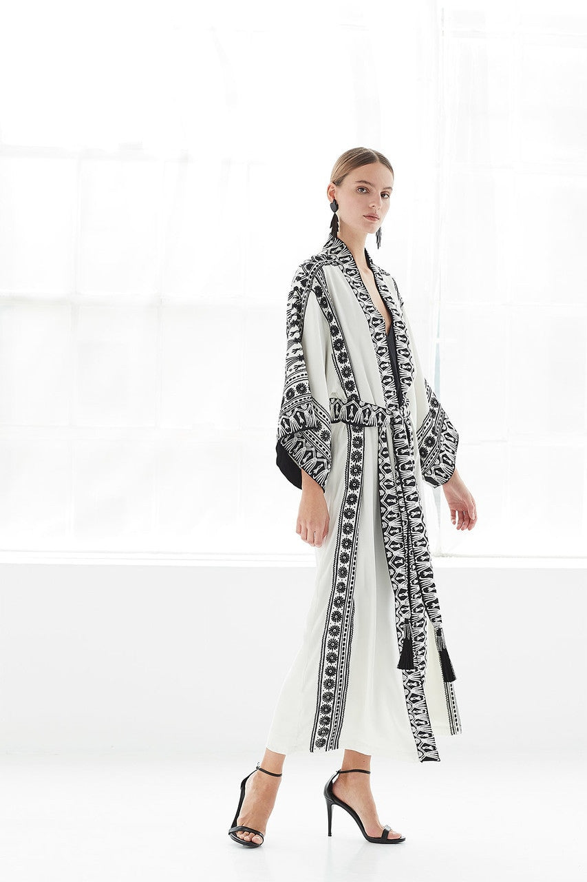 Buy Couture Le Souk Embroidery Robe in Warm White Online Warm White
