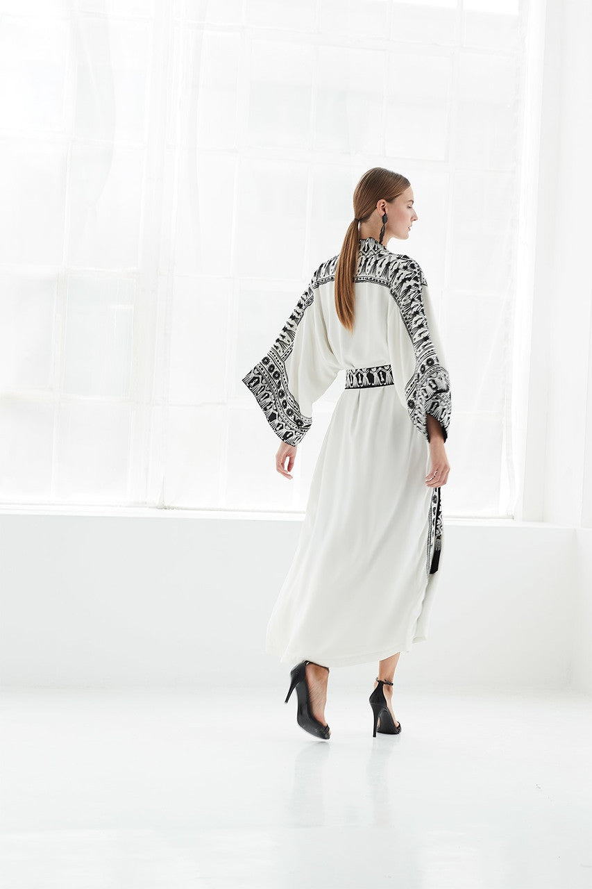 Buy Couture Le Souk Embroidery Robe in Warm White Online Warm White