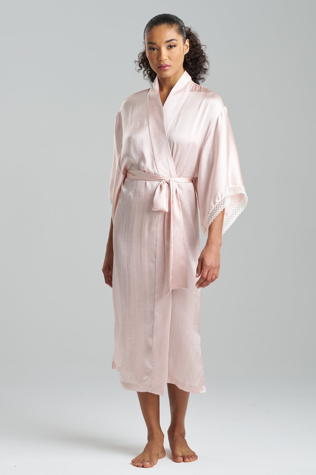 Ashley Icon Lace Robe Shell Pink
