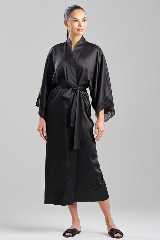 Buy Peony Glamour Robe in Black Online Black