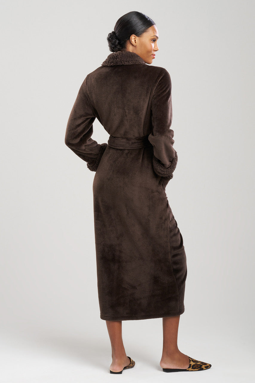 Buy Plush Sherpa Robe in Espresso Online Espresso