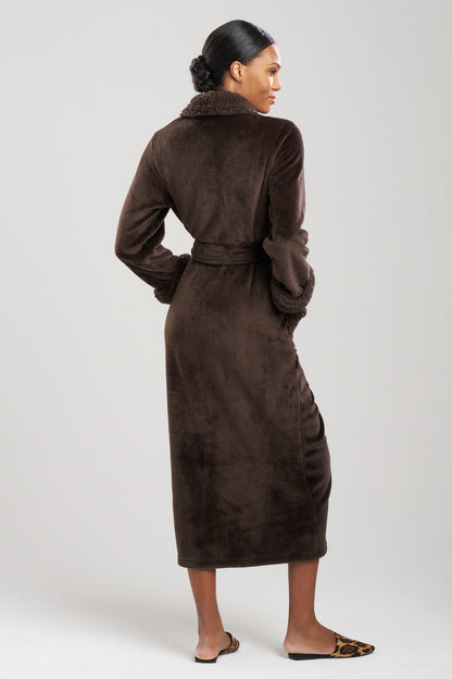 Buy Plush Sherpa Robe in Espresso Online Espresso