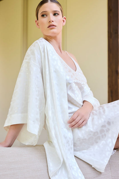 Buy Decadence Robe in Warm White Online Warm White