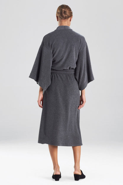 Buy Kham Dragon Embroidered Robe in Black Online Black
