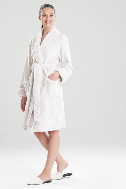 Buy Plush Sherpa Cozy Robe in Bone Online Bone