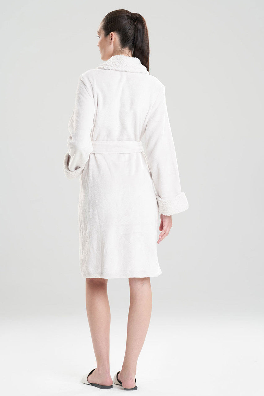 Buy Plush Sherpa Cozy Robe in Bone Online Bone