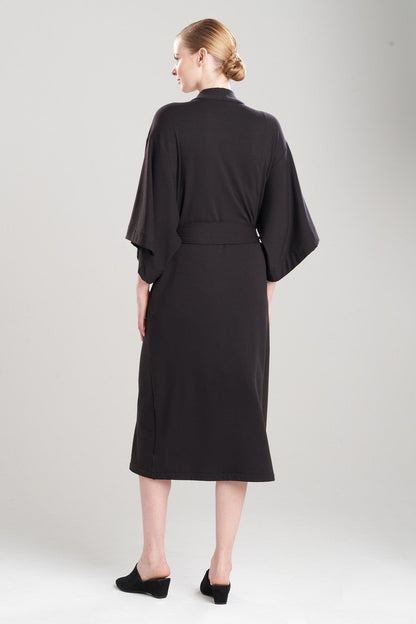 Buy Cocoon Embroidered Robe in Black Online Black
