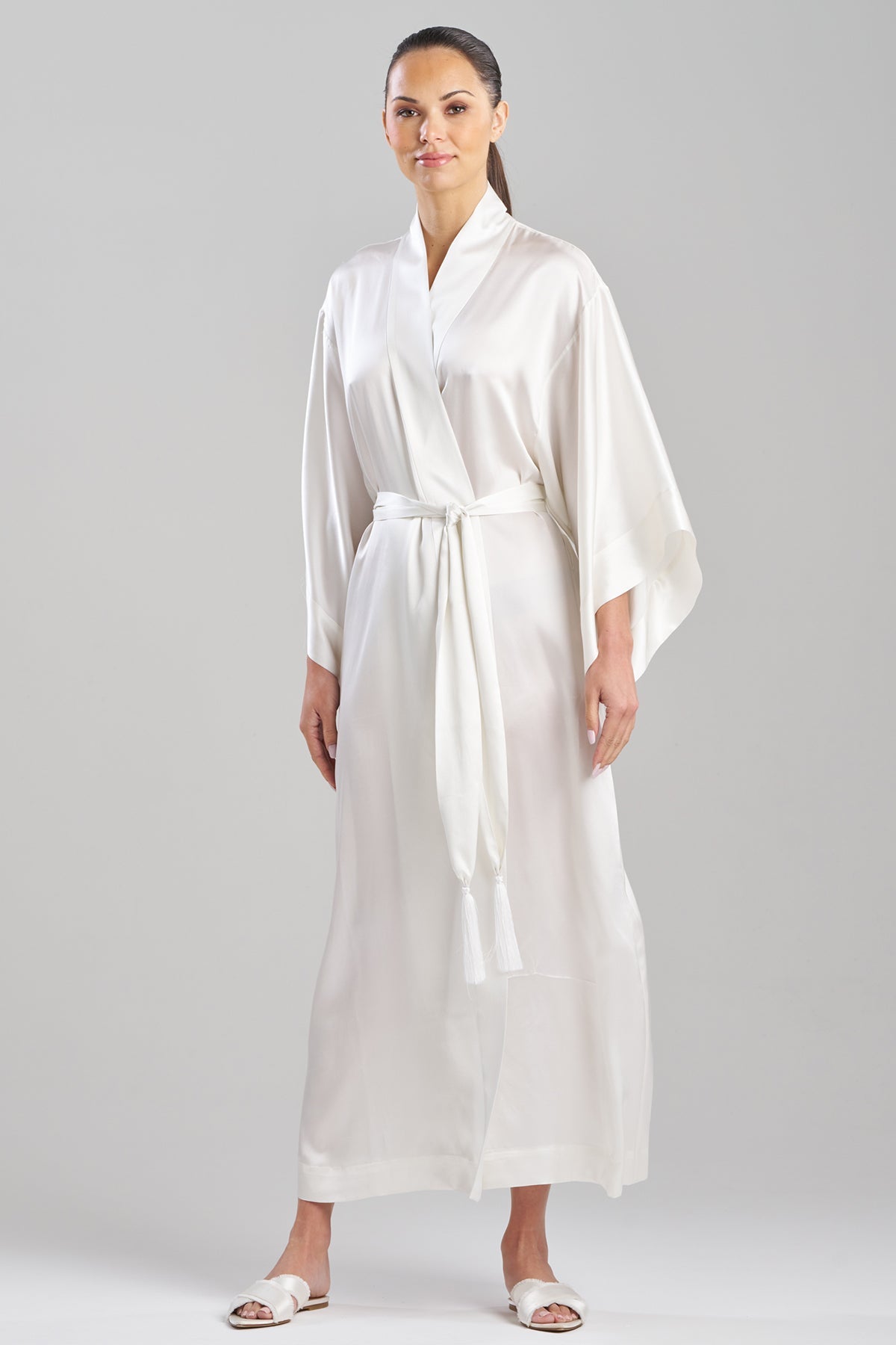 Key Essentials Silk Robe Warm White