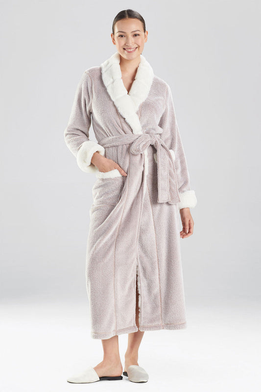 Buy Plush Faux Fur Robe in Latte Online Latte