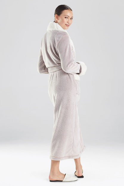 Buy Plush Faux Fur Robe in Latte Online Latte