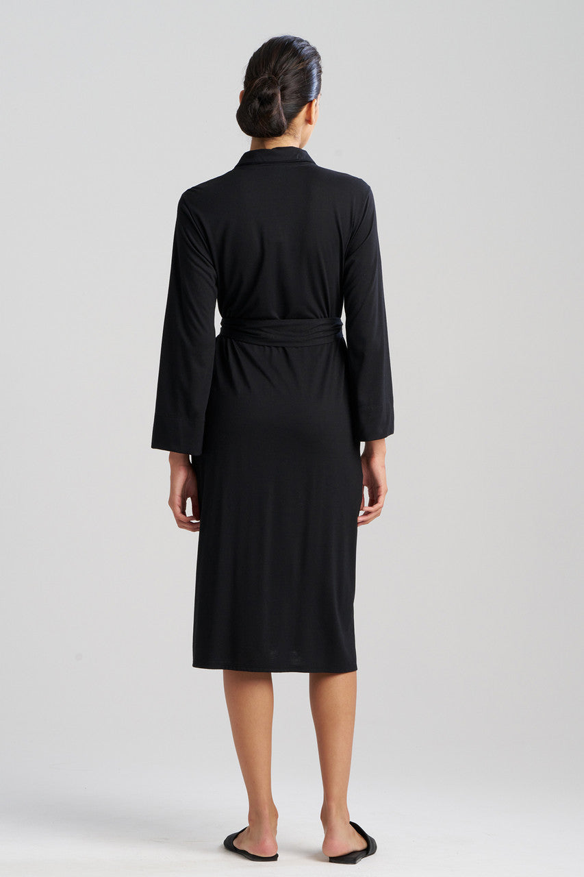 Buy Shangri-La Embroidered Robe in Black Online Black