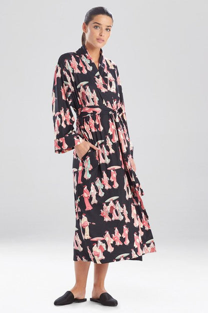 Buy Geisha Cozy Knit Robe in Black Multi Online Black Multi