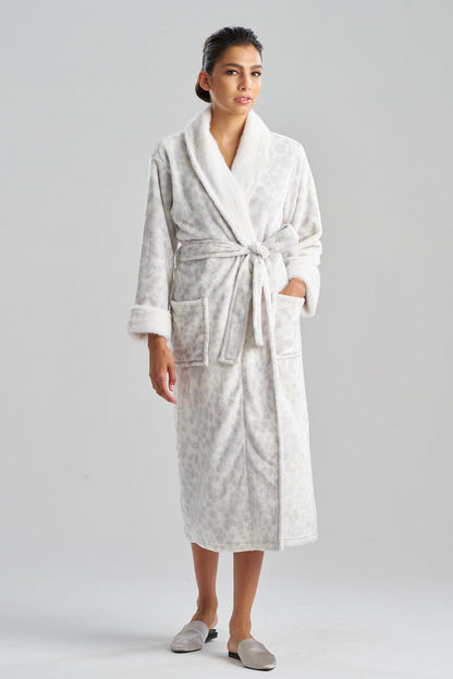 Buy Cashmere Animal Robe in Silver Online Silver