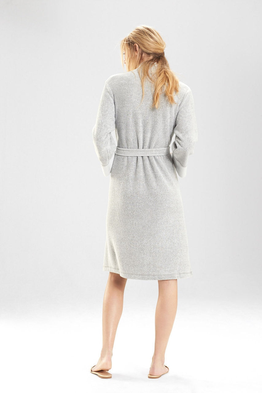 Buy Nirvana Brushed Terry Robe in Heather Gray Online Heather Gray