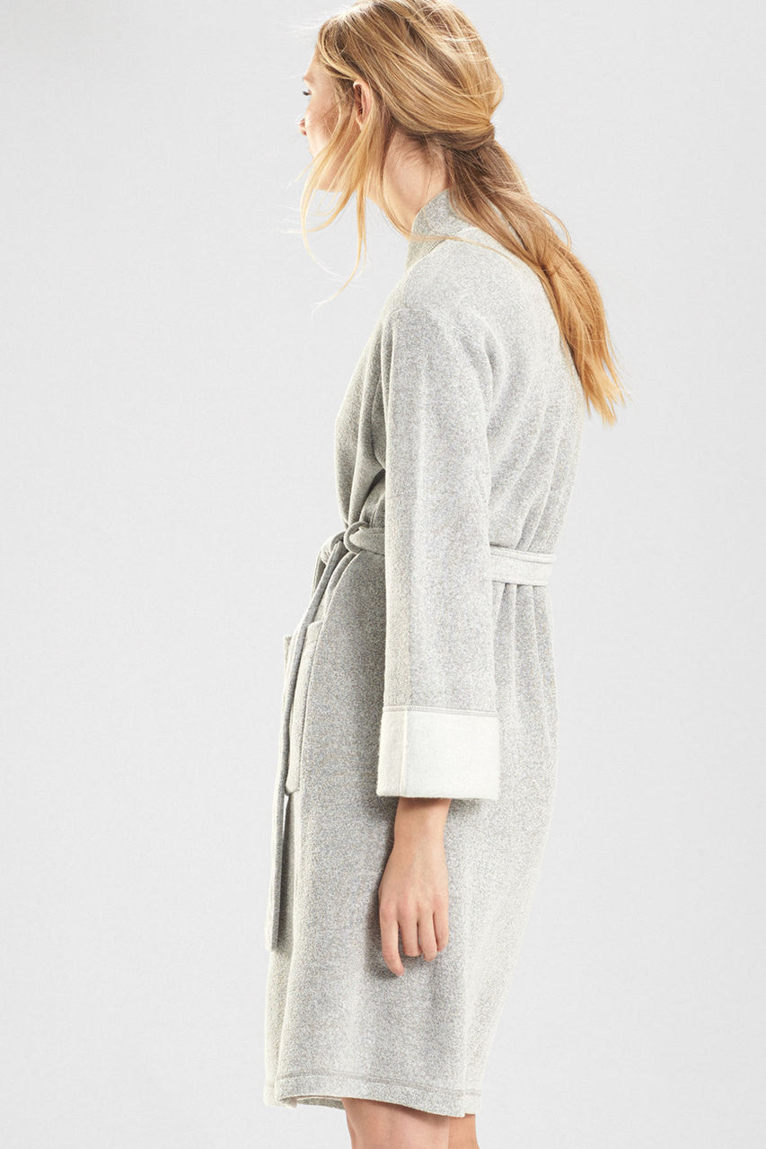 Buy Nirvana Brushed Terry Robe in Heather Gray Online Heather Gray