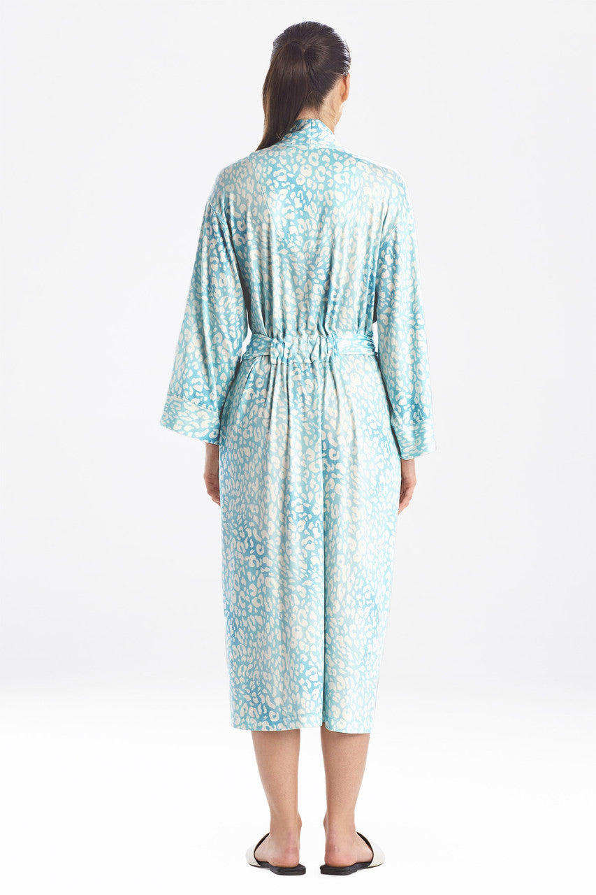 Buy Misty Leopard Cozy Knit Robe in Aqua Mist Online Aqua Mist