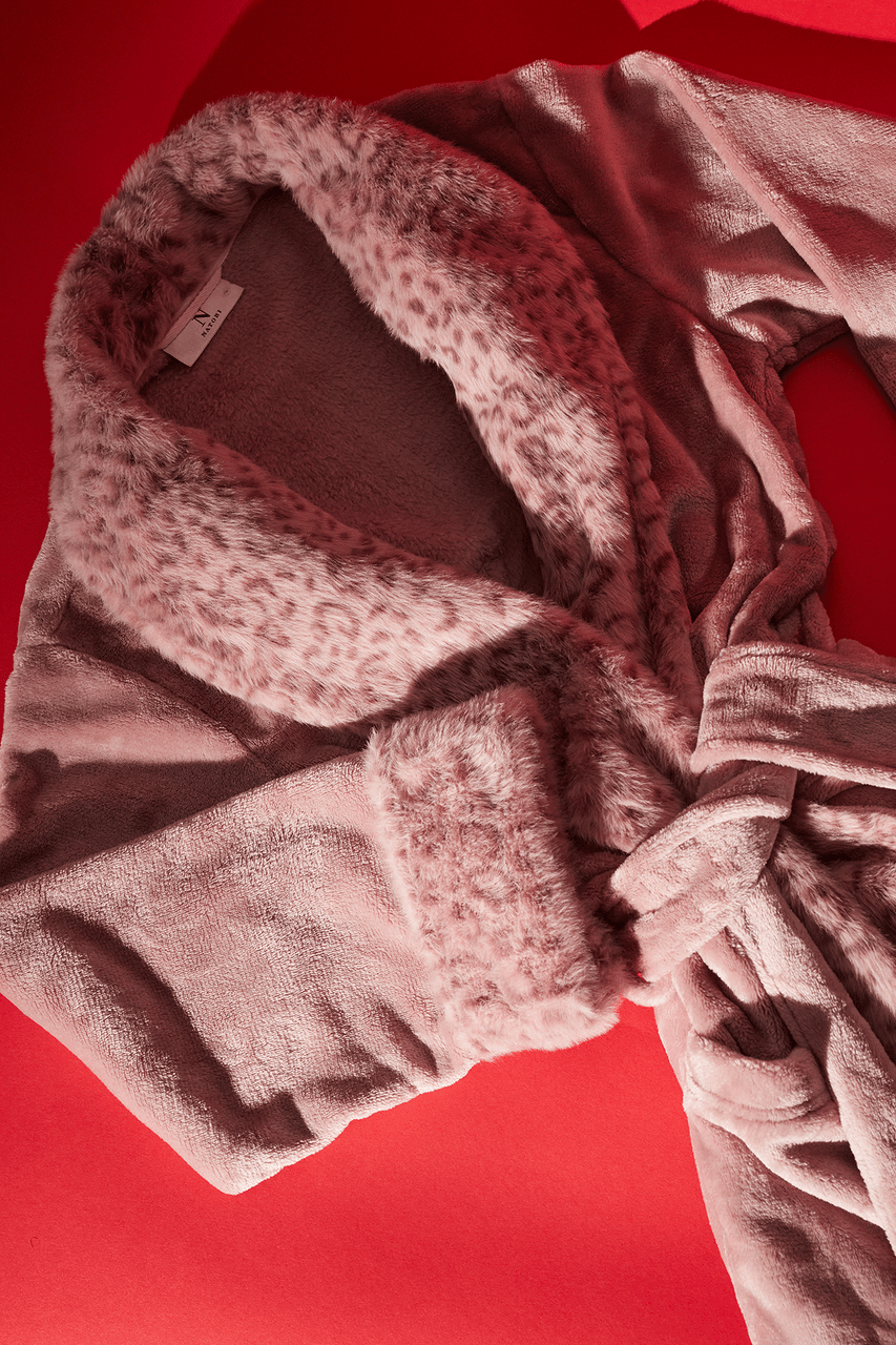 Buy Plush Lynx Robe in Nude Blush Online Nude Blush