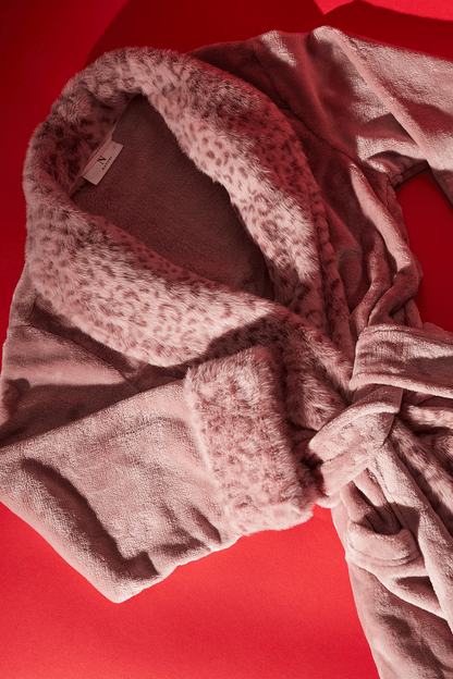 Buy Plush Lynx Robe in Nude Blush Online Nude Blush
