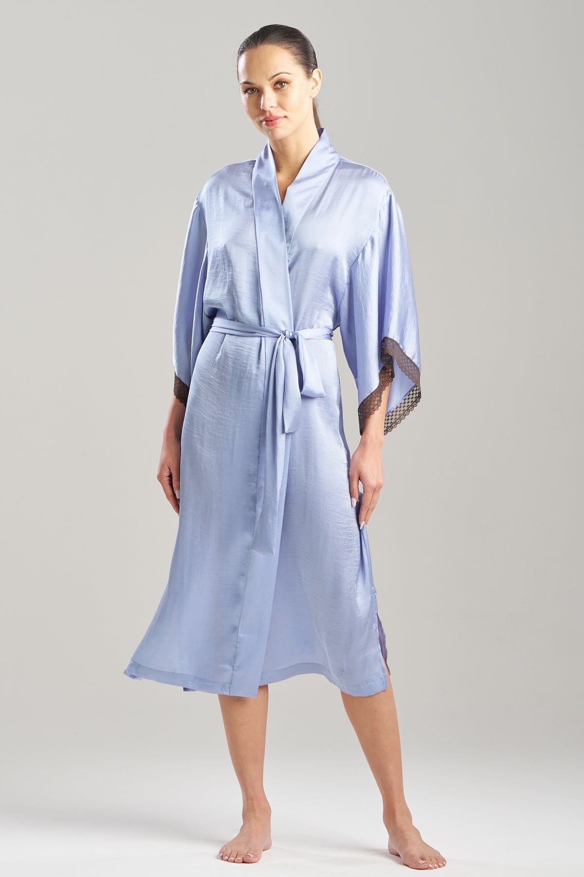 Ashley Icon Lace Robe French Blue