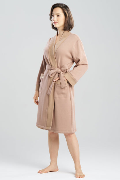 Nova Cozy Brushed Knit Dream Robe Latte