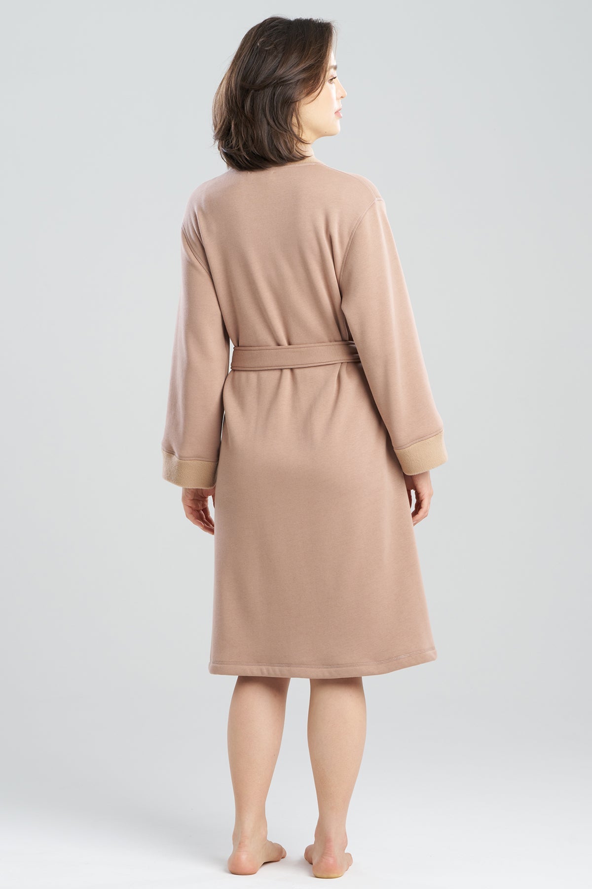 Nova Cozy Brushed Knit Dream Robe Latte