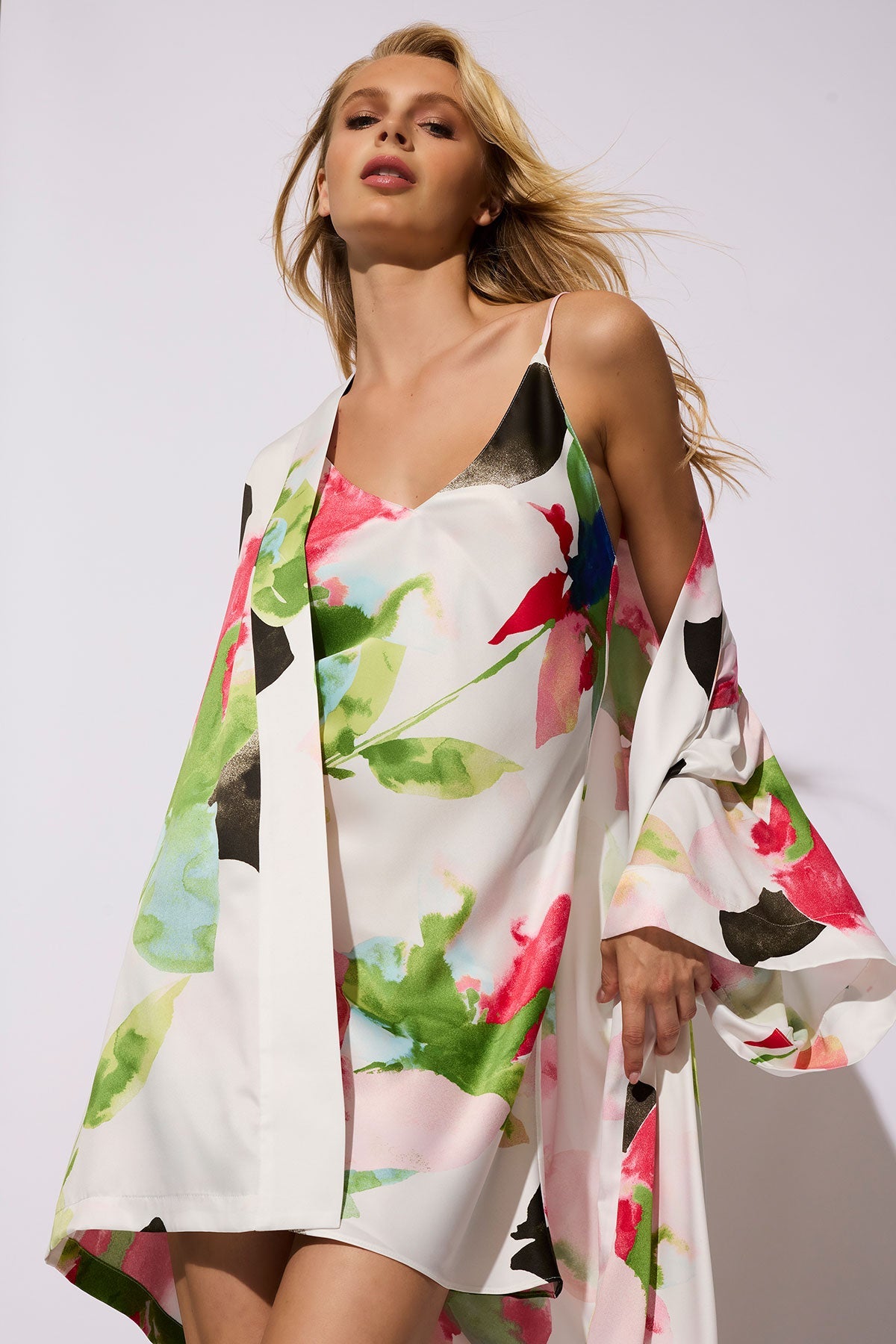 Calypso Printed Charmeuse Wrap Multi