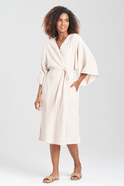 Buy Onsen Cotton Robe in Sandstone Online Sandstone