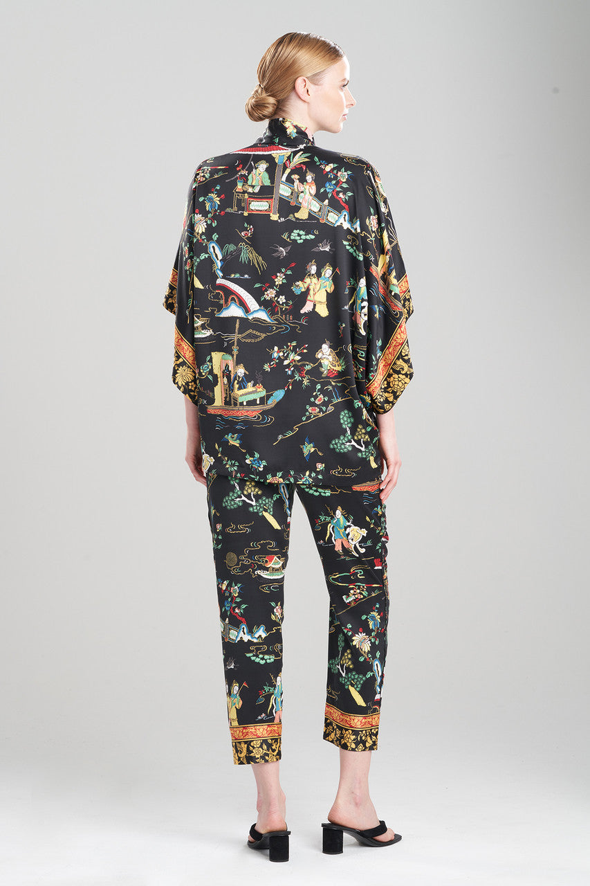 Buy Kana Charm Short Robe in Black Multi Online Black Multi