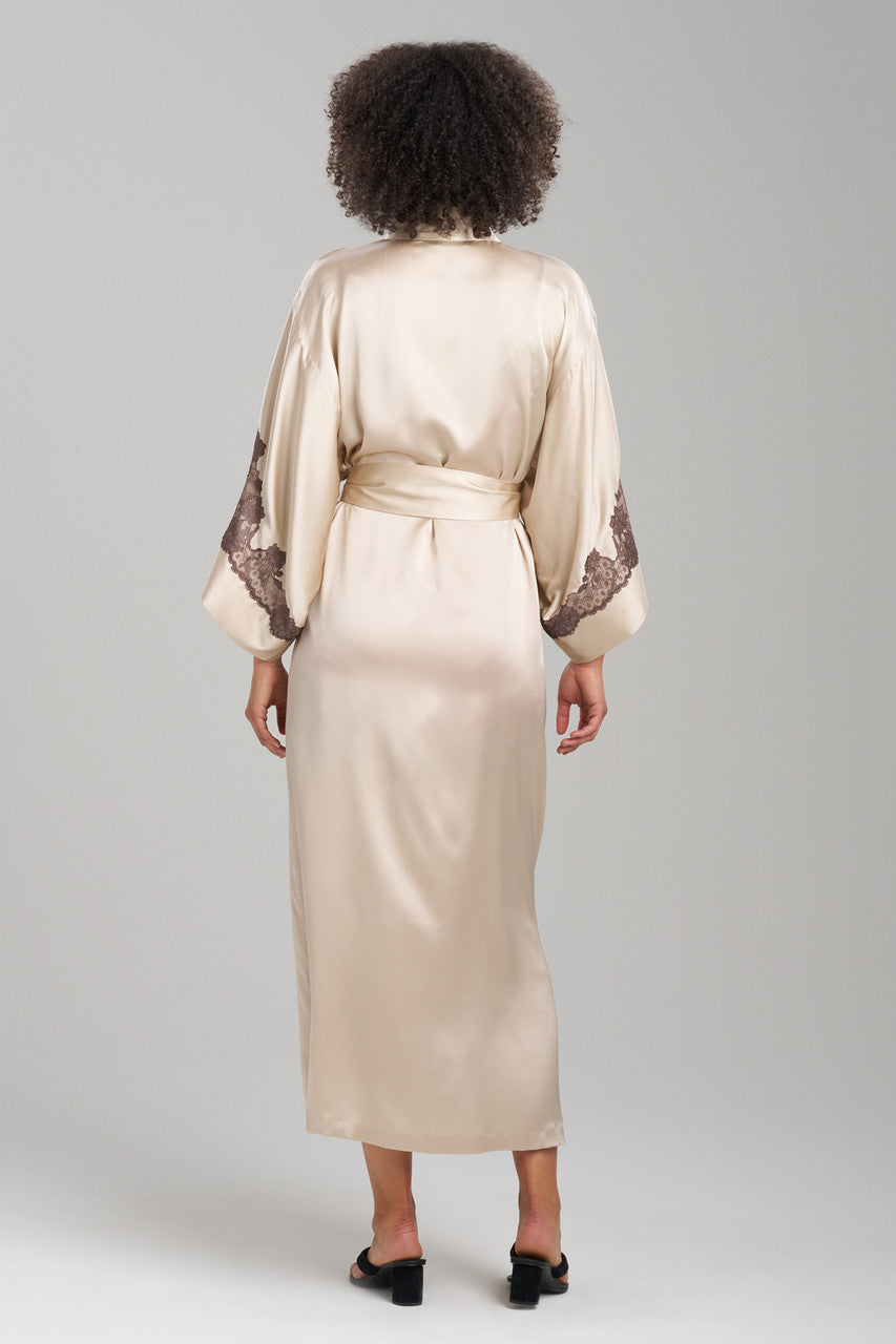 Buy Lolita Lace Embroidered Silk Tassel Robe in Parchment/Ash Black Online Parchment/Ash Black