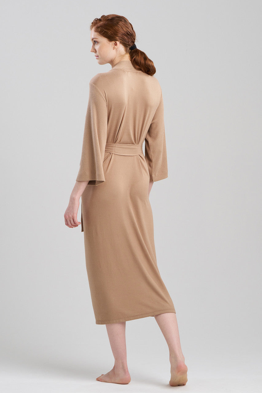 Buy Eden Rib Knit Dream Robe in Latte Online Latte