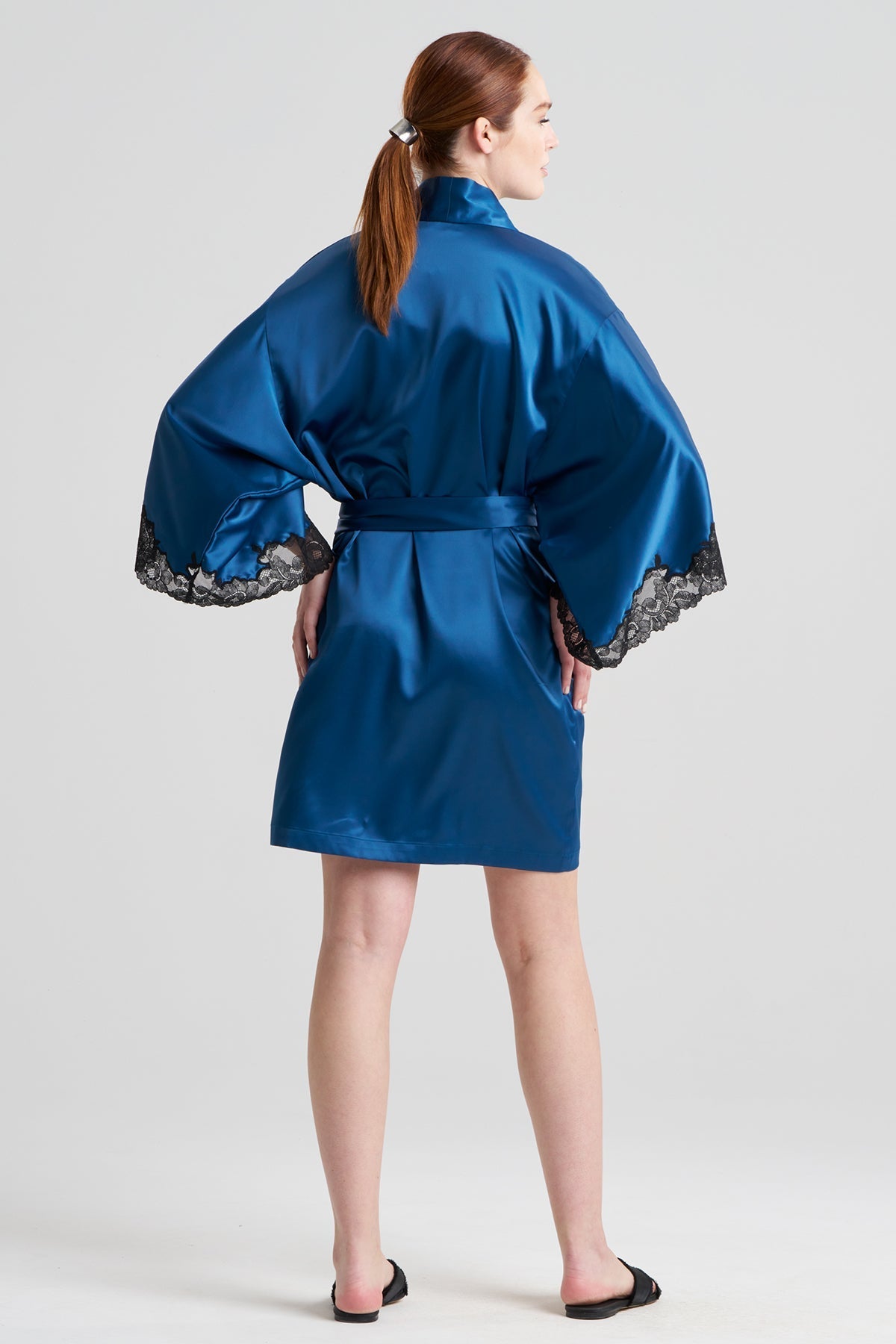 Peony Glamour Wrap Midnight Teal