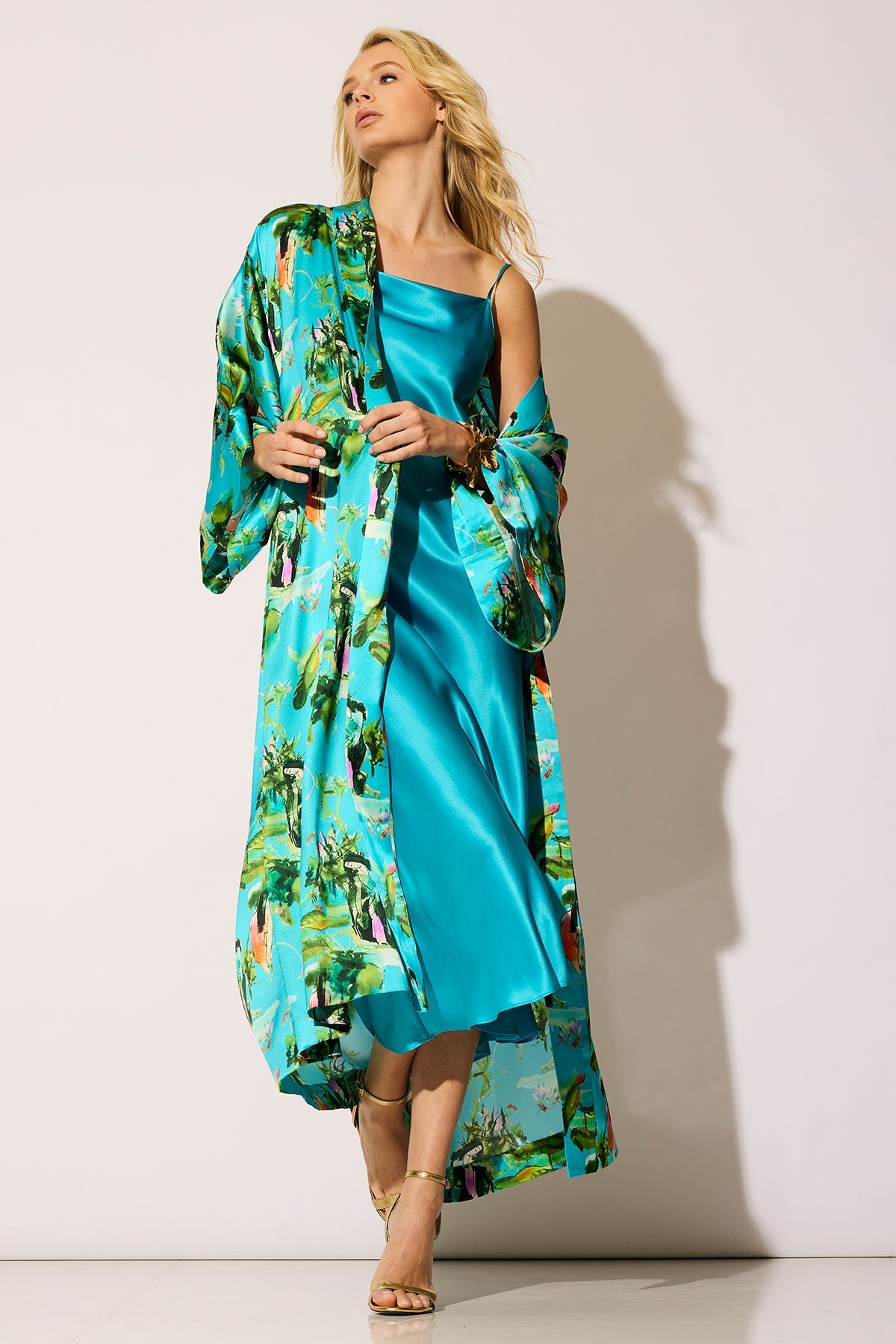 Bali Silk Robe Azure