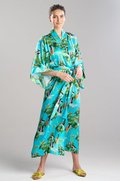 Bali Silk Robe Azure