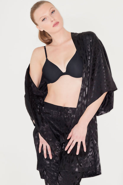 Buy Decadence Belted Wrap in Black Online Black