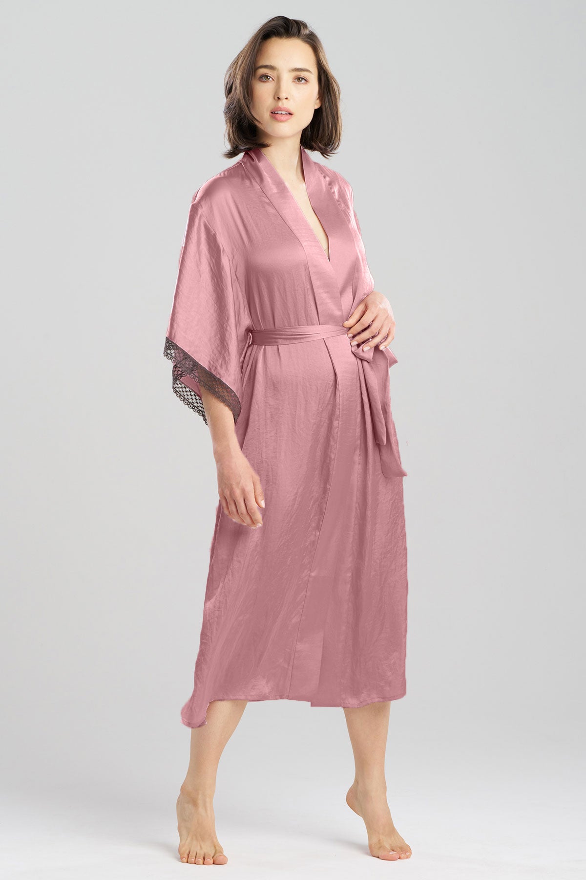 Ashley Icon Lace Robe Tea Pink
