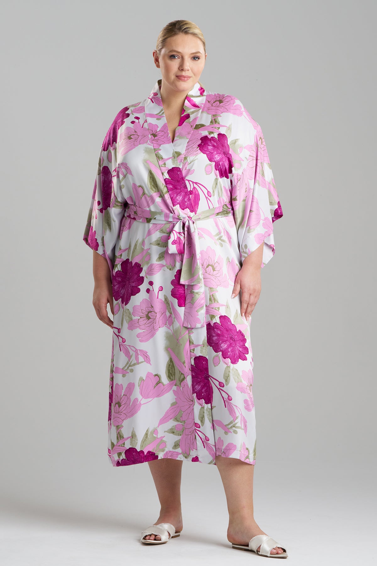 Buy Peony Blossom Kimono Robe in Pink Multi Online Pink Multi