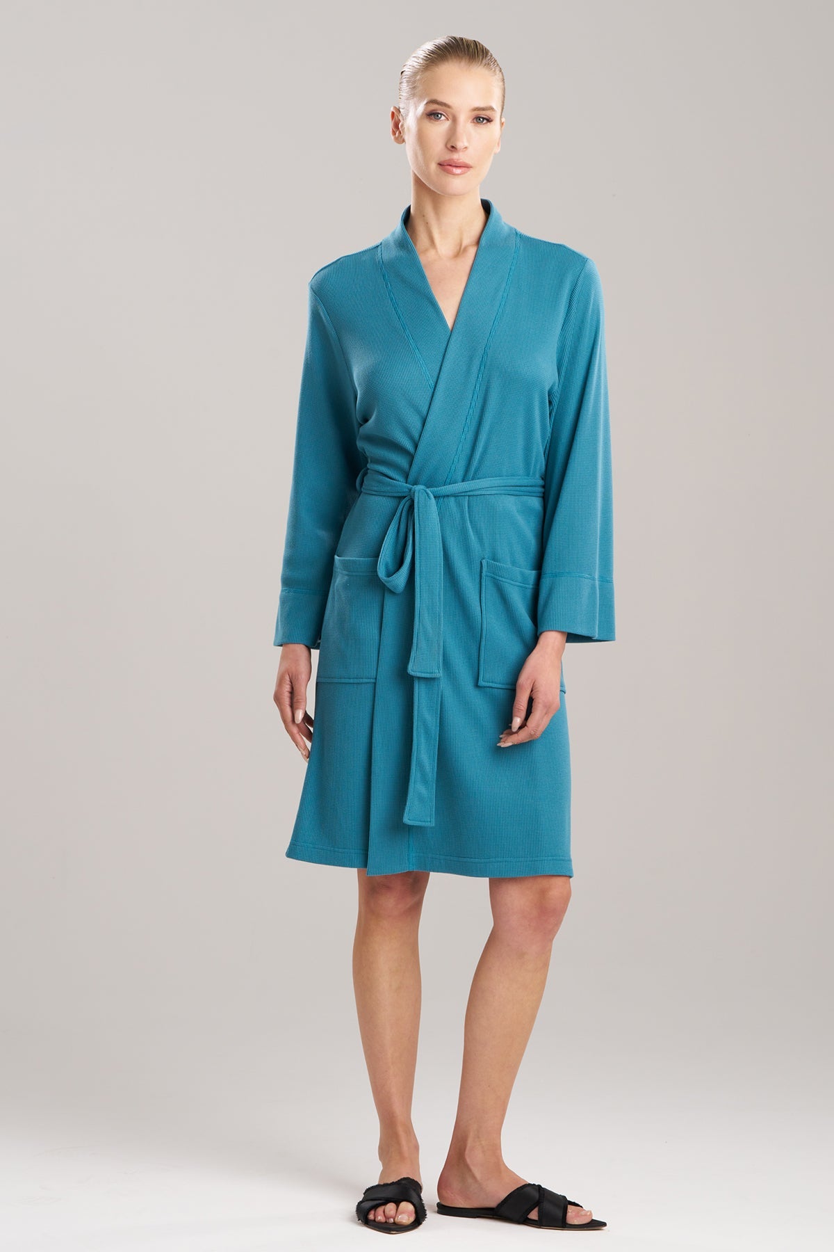 Tranquility Waffle Wrap Peacock Blue