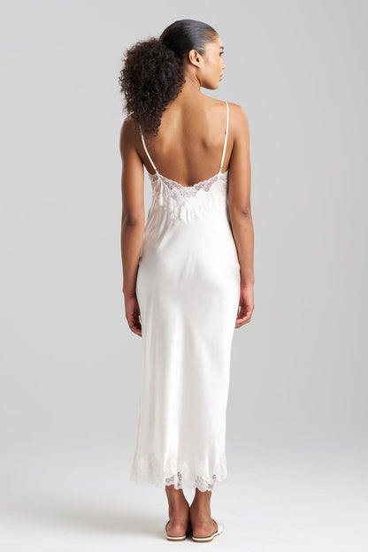 Buy Lolita Lace Slit Gown in Warm White Online Warm White