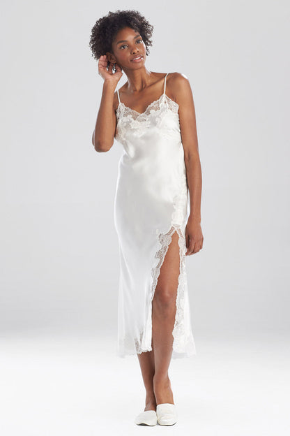 Buy Lolita Lace Slit Gown in Warm White Online Warm White