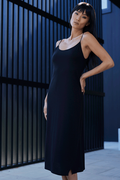 Buy Shangri-La TENCEL™ Gown in Black Online Black