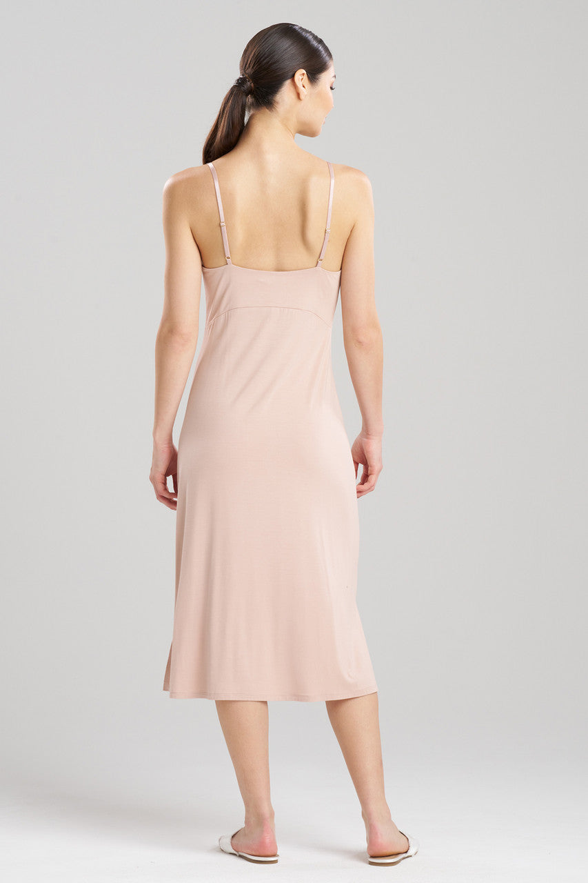 Buy Feathers Essentials Lenzing™ Ecovero™ Viscose Lace Slip Dress in Café Online Café