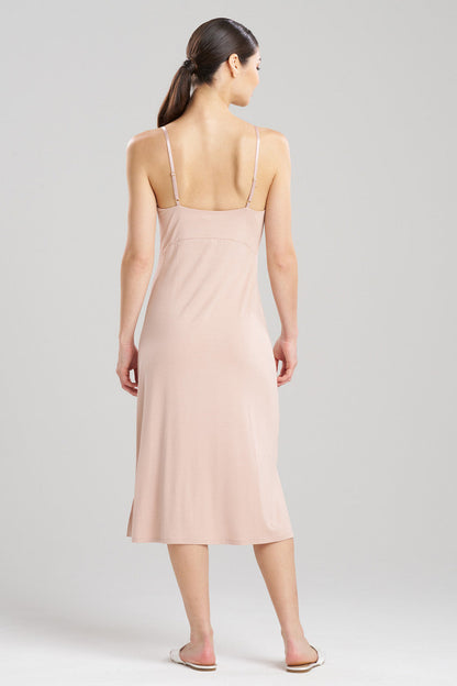 Buy Feathers Essentials Lenzing™ Ecovero™ Viscose Lace Slip Dress in Café Online Café
