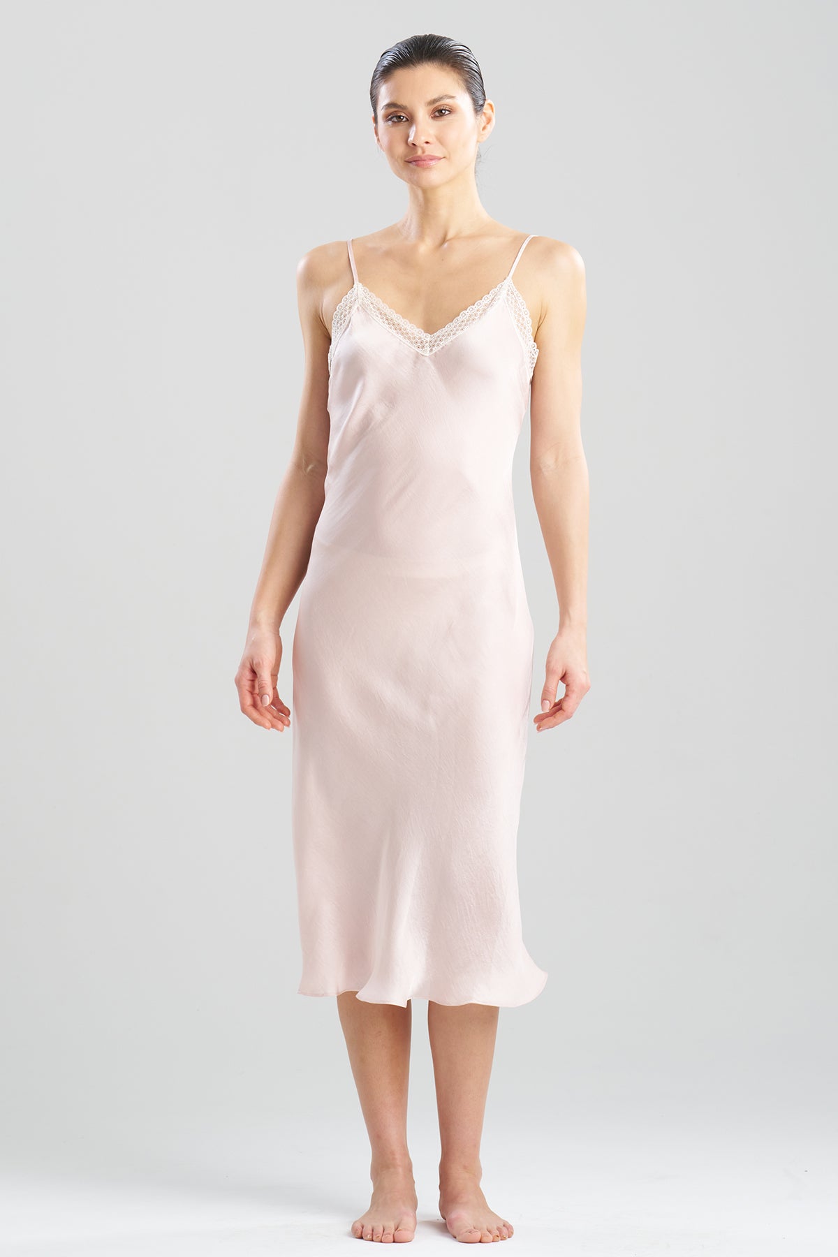 Ashley Icon Lace Slip Dress Shell Pink