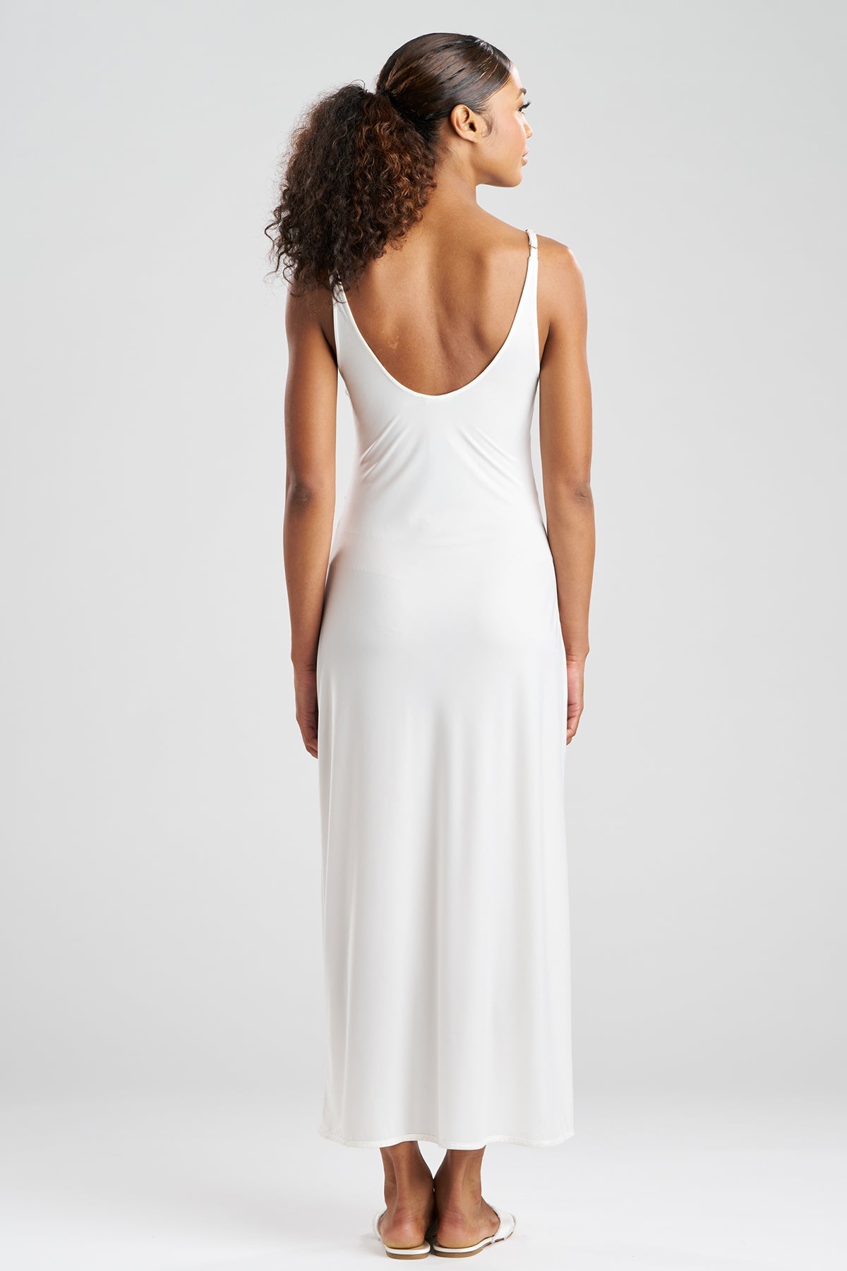 Gisele Mesh Applique Slip Dress White
