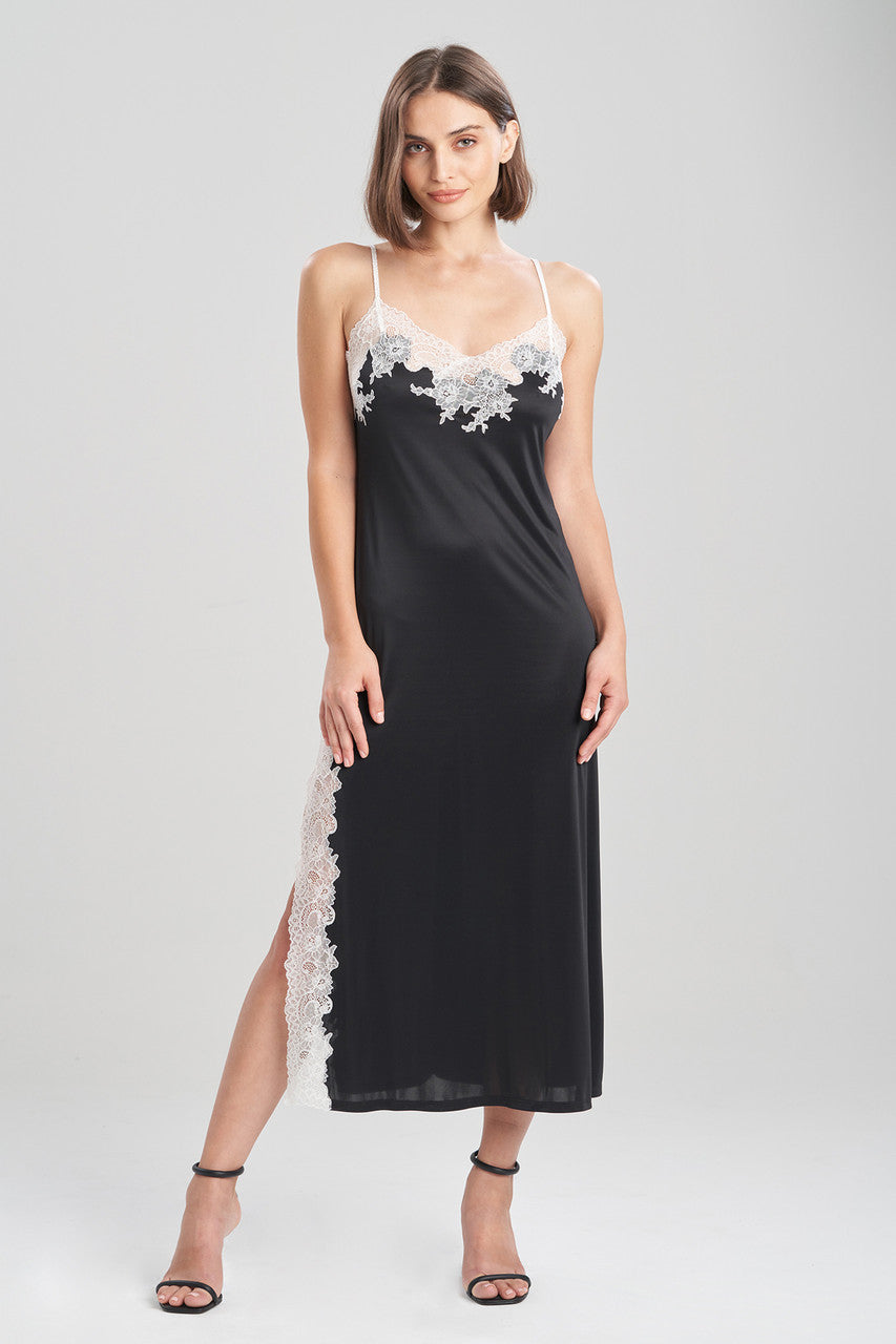 Enchant Slip Dress Black/Ivory